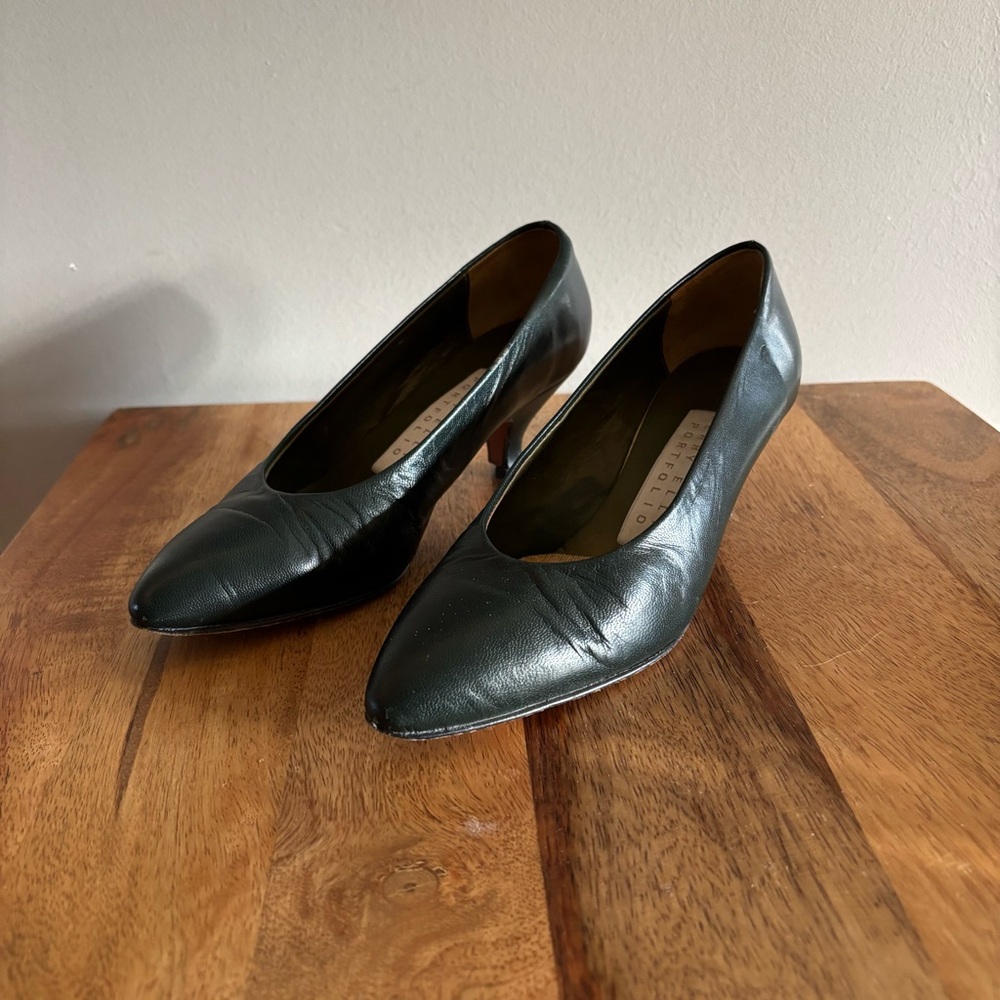 Perry Ellis Dark Leather Heels